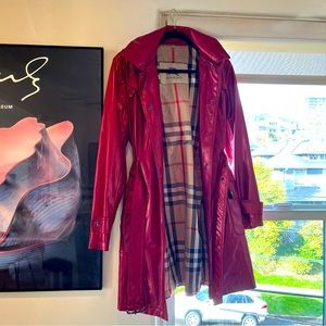 Burberry London Red Backworth Trench Coat